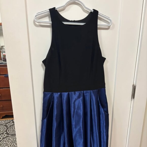 Black and Blue Cocktail Dress (size 10) - Picture 1 of 4